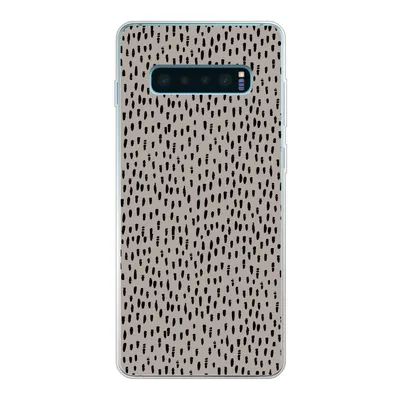 Produktbild von MuchoWow® Handyhülle Schutzhülle Hülle für Samsung Galaxy S10 Lite Polka dots - Braun - Schwarz Silikon Softcase Handy Hülle - Schutz