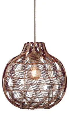 Produktbild von GOOD&MOJO Hängelampe Mendoza Bambus/Schirm ø35xh.35cm S Burgund