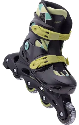 Productafbeelding van Martes Essential - Kinderen skates, model "Dirion" IG4905 (31,5 EU - 31,5 EU - 34 EU - 34 EU) (Zwart/Lichtgroen)