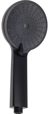 Produktbild von Schwarzer Duschgriff mit 3 Strahlarten, 11 cm Durchmesser