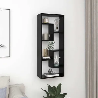 Produktbild von Maison Exclusive - Wandregal Schwarz 36x16x90 cm Holzwerkstoff