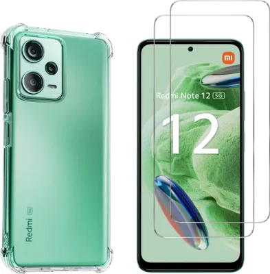 Obrázok produktu pre Nárazuvzdorné puzdro pre Xiaomi Redmi Note 12 5G s 2 ochrannými krytmi obrazovky z tvrdeného skla Phonillico®