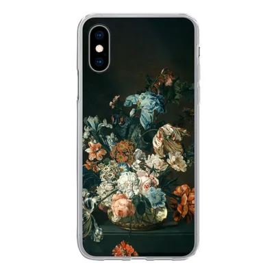 Produktbild von MuchoWow® Handyhülle Schutzhülle Hülle für iPhone X Stilleben mit Blumen - Alte Meister - Kunst Silikon Softcase Handy Hülle - Handyhülle