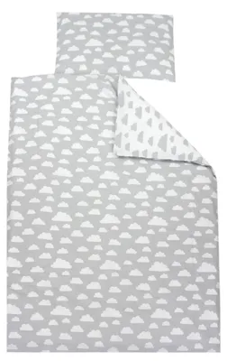 Produktbild von TupTam Kinder Bettwäsche Gemustert 2-Teilig Wendebettwäsche, Farbe: Wolken Grau, Größe: 120x90 cm