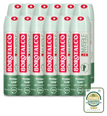 Obrázok produktu pre 12 kusov – Borotalco Men Musk, antiperspirant vo spreji, 150 ml – balenie