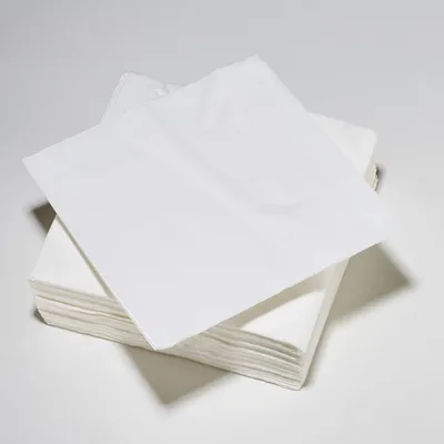 Image de Napage, lot de 50 serviettes en coton, 25 x 25 cm, 3 épaisseurs, blanches,