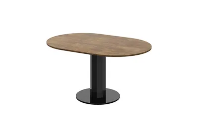 Produktbild von Design Esstisch Tisch HES-111 rund oval Hochglanz ausziehbar 100-148cm