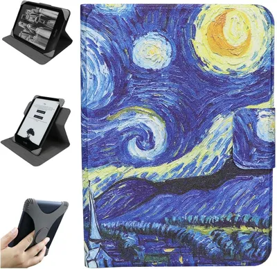 Imagen del producto de Funda para lector electrónico de 6 pulgadas, desmontable, ligera, con múltiples ángulos de visión, compatible con Kindle y Kobo