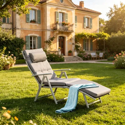Produktbild von Klappbarer Liegestuhl,Weiche Sonnenliege,Lounge im Freien(nur mit 1Pcs Liegestuhl)