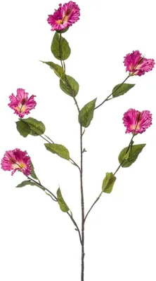 Produktbild von artplants.de Künstlicher Zweig Hibiskus KILFON mit Blüten, lila, 115cm - Deko Hibiskuszweig