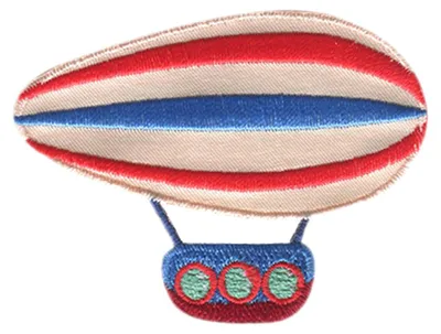 Produktbild von Zeppelin Fahrzeug - Aufnäher, Bügelbild, Aufbügler, Applikationen, Patches, Flicken, Zum Aufbügeln, Größe: 6,5 x 5,2 cm