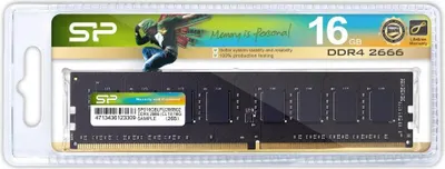 Zdjęcie produktu dla Silicon Power SP016GBLFU266X02, 16 GB, 1 x 16 GB, DDR4, 2666 MHz, 288-pin DIMM