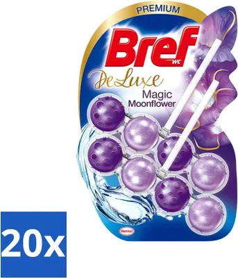 Produktbild von Bref WC De Luxe - Toilettenblock - Magic Moonflower - 2 Blöcke - Vorteilspack - 20 Stücke