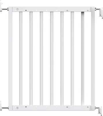 Image de Barrière extensible GEUTHER en hêtre blanc pour portes et escaliers - Réglable : 63,5 - 105,5 cm