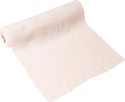Zdjęcie produktu dla Bieżnik stołowy z muślinu w kolorze kremowym 30 cm x 3 m – rozmiar uniwersalny