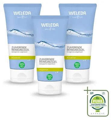 Zdjęcie produktu dla 3 sztuki żelu oczyszczającego Weleda do skóry problematycznej, 100 ml - opakowanie zbiorcze