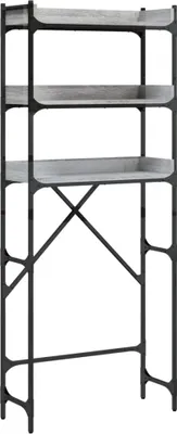 Zdjęcie produktu dla vidaXL Półka na pralkę Szara Sonoma 67x25x163 cm Materiał drewnopochodny