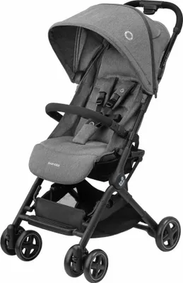 A studio shot of a baby stroller.