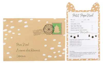 Produktbild von Brief an den Weihnachtsmann mit Umschlag Rehkitz 10 x 17,5 cm zum Ausfüllen -