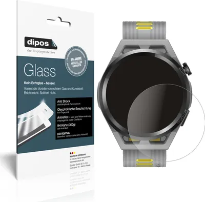 Produktbild von 2x Schutzfolie für Huawei Watch GT Runner matt - Anti-Shock 9H Folie dipos Glass Kunststoffglas