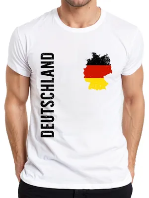 Obrázek produktu pro Germany Flag Football Fan DE Shirt World Cup Pánské tričko, bílé, 3XL