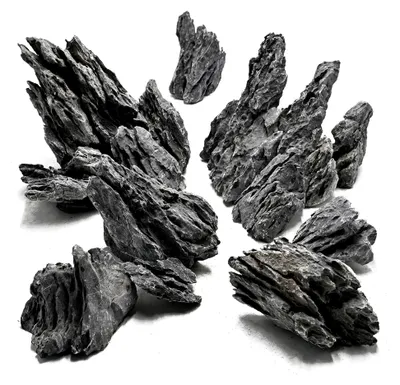 Produktbild von Natursteine Seiryu 9kg für Aquascaping im Aquarium, Fischbecken, Landschaftsdekoration, Paludarium, Terrarium und Amphibiengehege (7,5-25 cm)