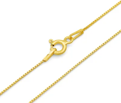 Produktbild von Venezianerkette 925 Sterling Silber vergoldet 0,7mm breit Länge wählbar 40 45 50 55  cm Silberkette Halskette Kette Damen Herren Gold (55)