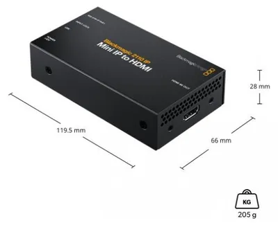 Zdjęcie produktu dla Blackmagic Design CONVNVIPE/IP/HDMI, Aktywny konwerter video, Czarny, Windows 10, Windows 11, 720p, 1080i, 1080p, 2560p, NTSC, PAL, 4:2:2