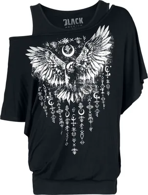 Produktbild von Black Premium by EMP Damen schwarzes T-Shirt und Top 2 in 1 XL