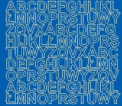 Produktbild von Selbstklebende Buchstabenaufkleber, 2 cm, blau matt
