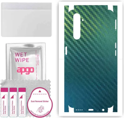 Produktbild von apgo Rückseite + Seiten Schutzfolie, Skin, kompatibel mit Realme 6 Pro, Hinten Displayschutzfolie aus Vinylfolie, kratzfest, einfache Montage - Kohlenstoff-Chamäleon CAKA1
