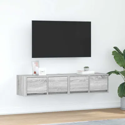 Image de Meubles TV 2 pcs sonoma gris 60x31x25,5 cm bois d'ingénierie