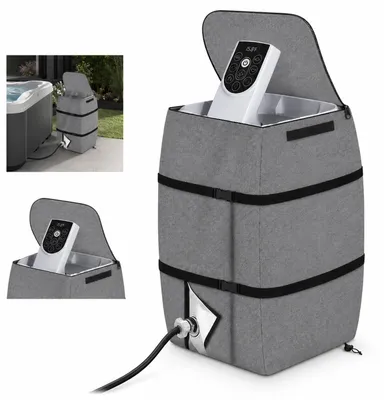 Produktbild von Poolpumpe Abdeckung wasserdicht, 600D Oxford Schutzhaube für Pool Pumpen und Whirlpool Pumpenschutz, wetterfeste Schutzhülle mit Zugband