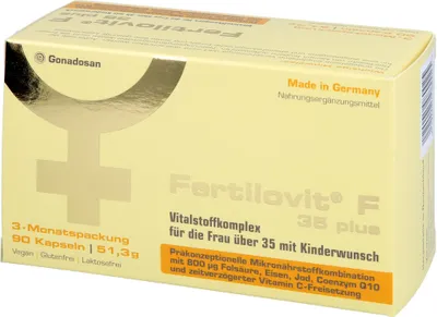 Produktbild von Fertilovit F 35 plus Kapseln für die Frau über 35 mit Kinderwunsch, 90 St. Kapseln