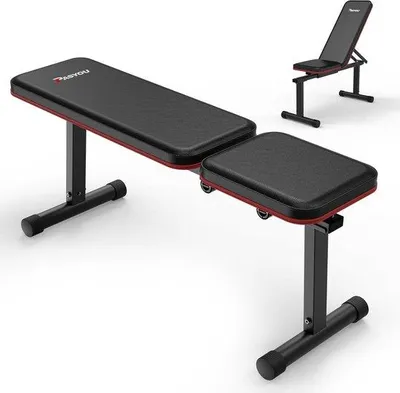 Zdjęcie produktu dla Regulowana ławeczka treningowa 90° - pionowa, nachylona, płaska - wielofunkcyjna ławeczka fitness, 5-stopniowa regulacja - do użytku w domu lub na siłowni - model 300