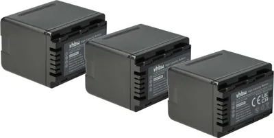 Produktbild von vhbw 3x Akku kompatibel mit Panasonic HC-V707, HC-V707EG-K, HC-V707EG-S, HDC-HS60, HC-V707M Videokamera Camcorder (3200 mAh, 3,6 V, Li-Ion) + Infochip