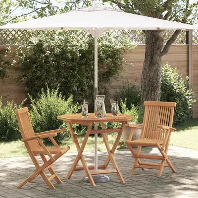 Immagine prodotto di vidaXL Set da pranzo da giardino, 3 pezzi, legno massello di acacia, colore marrone