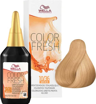 Produktbild von Wella Color Fresh, Blond, 10/36, Lightest Blonde/Gold Violet, 75 ml, Alle Haare, Farbspeichernd, Glanz