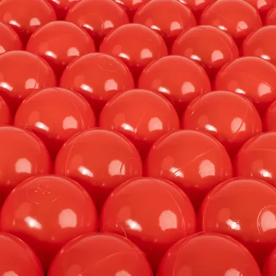 Immagine prodotto di H&F Heimtextilien | 100 palline per piscina 6 cm - rosse | senza BPA, morbide e infrangibili | per bambini e ragazzi, adatte per uso interno ed esterno