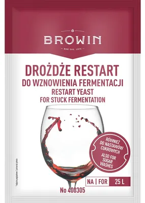 Produktbild von Browin Hefe „Restart“ - 22 g Nachgärhefe für Weine