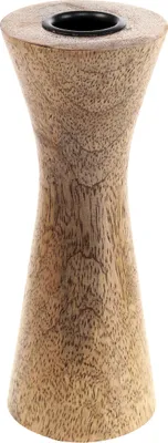 Produktbild von Stabkerzenhalter Holz Natur Sanduhr Design Ø6cm H20cm