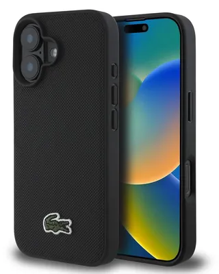 Obrázok produktu pre Lacoste Iconic Petit Pique tkané logo MagSafe púzdro pre iPhone 16 Plus čierne (LCHMP16MPVCK)