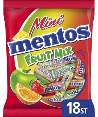 Image de Mentos Mini Fruit 215g – friandises fruitées et moelleuses, idéales pour grignoter et partager