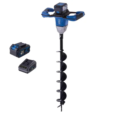 Produktbild von Akku Erdbohrer BC-EB100-X Scheppach - 20V | 800mm Bohrerlänge | Ø100mm Bohrer | 3 Betriebsmodi | Softgrip | inkl. 4Ah Akku + 2,4A Ladegerät