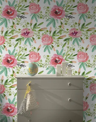 Produktbild von Coloray Fototapete 250x104 cm Latextapete Magicstick - Blumen Aquarell.