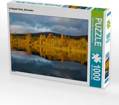 Produktbild von CALVENDO Puzzle Kvikkjokk Delta, Schweden | 1000 Teile Lege-Größe 64x48cm Foto-Puzzle für glückliche Stunden