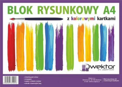 Produktbild von Blok rysunkowy A4 kolorowy 16 kartek 10 sztuk
