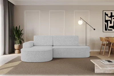Produktbild von ALTDECOR Ecksofa mit Schlaffunktion und Bettkasten MARI-L1-S - 283x167x73cm Grau - Corner Sofa Eckcouch Couch L-Form, links/rechts angeordnet Schlafcouch Ausziehbar Wohnlandschaft