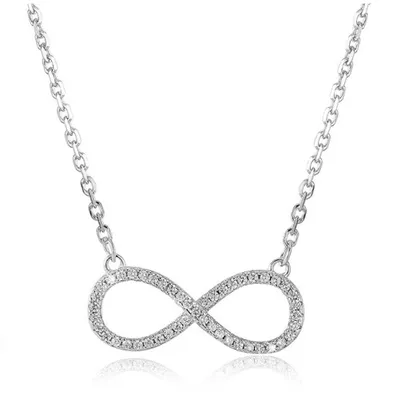 Image de Collier infini en argent AGS778 / 48