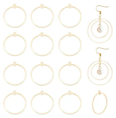 20 vergoldete Messing-Verbindungsglieder, 27,5 x 25 mm, für DIY-Schmuck